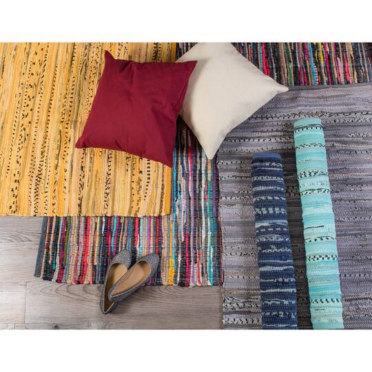 DII® Multi Gray Rag Rug, 2.25ft. x 6ft.